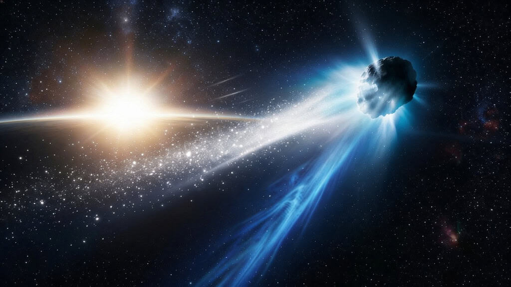 O que é um cometa e como ele é observado da Terra?