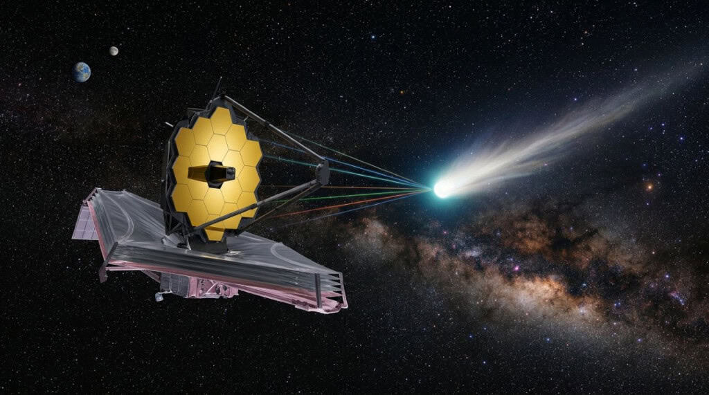 James Webb aponta para o cometa 3I/ATLAS e confirma que ele é “quase” tão antigo quanto o próprio universo