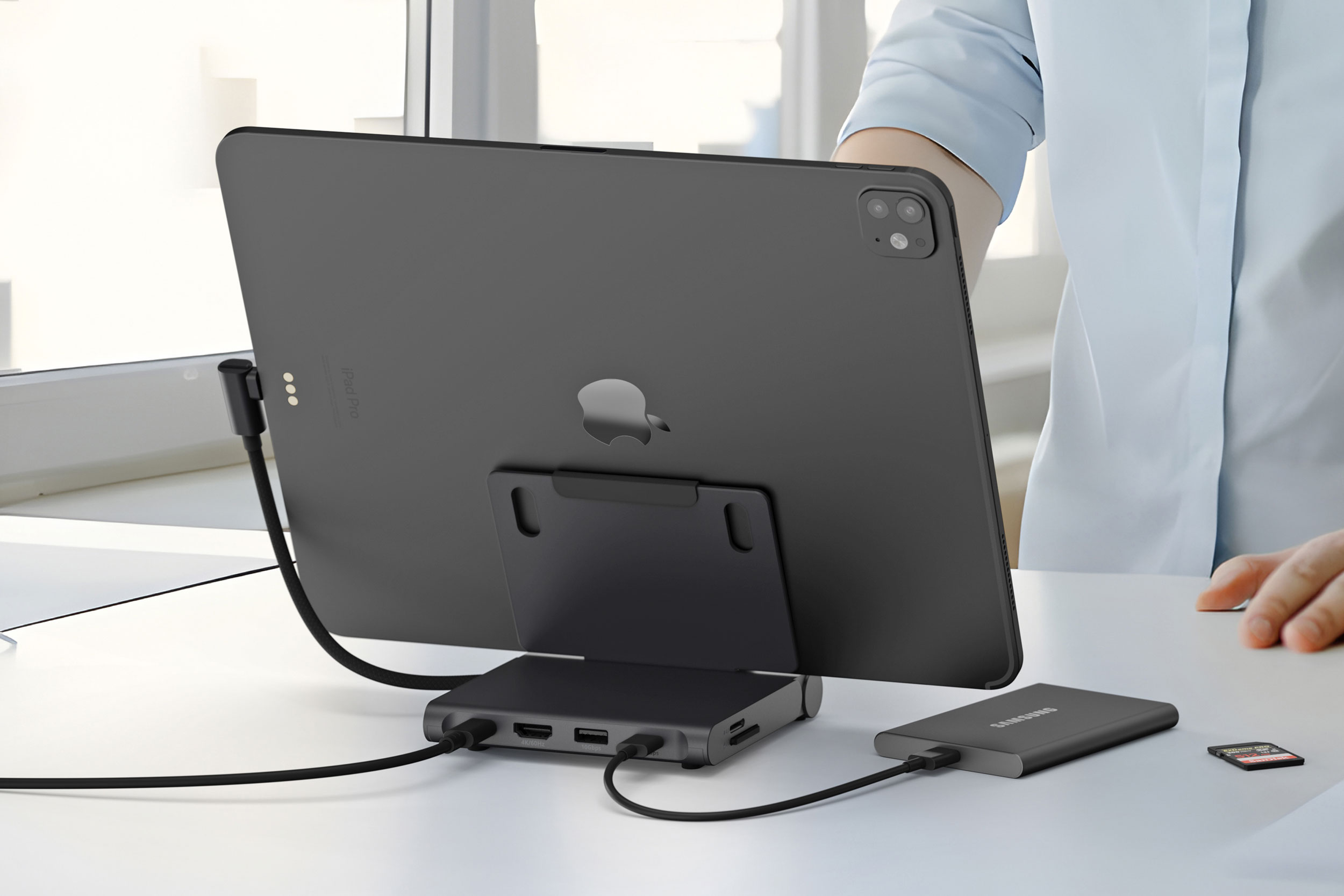 Satechi’s new folding dock adds USB, audio, and video ports to the iPad