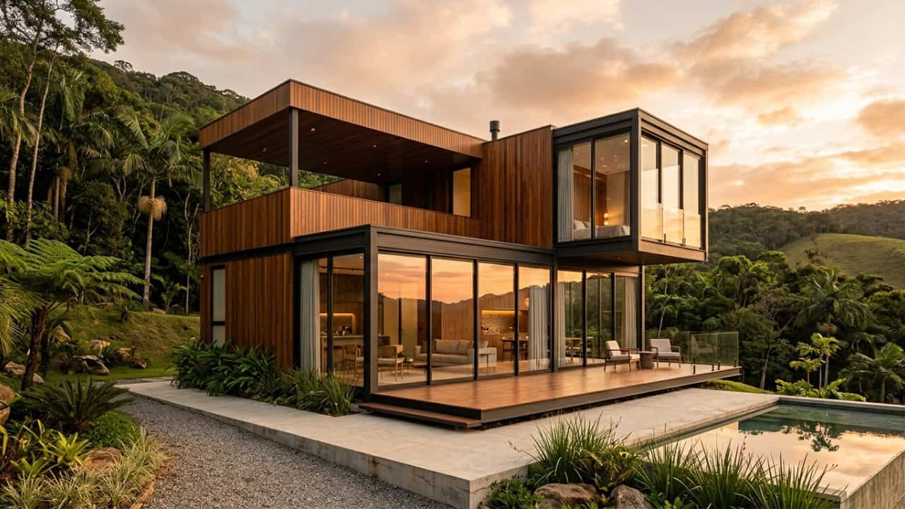 Casas pré-fabricadas de 30m² a 150m² já chegam prontas e podem ser montadas em poucos dias no terreno