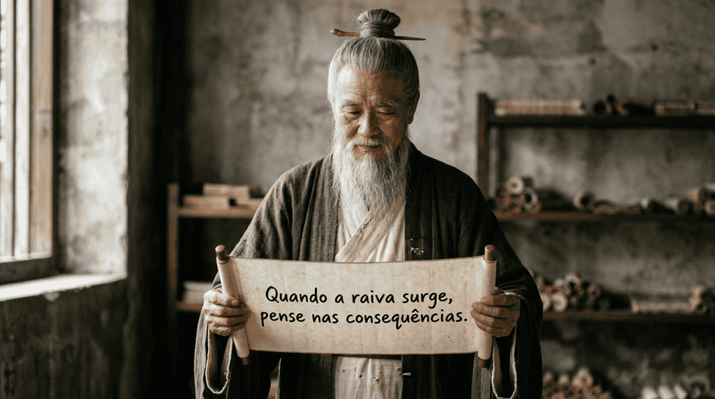 Confúcio, filósofo: “Quando a raiva surge, pense nas consequências.”
