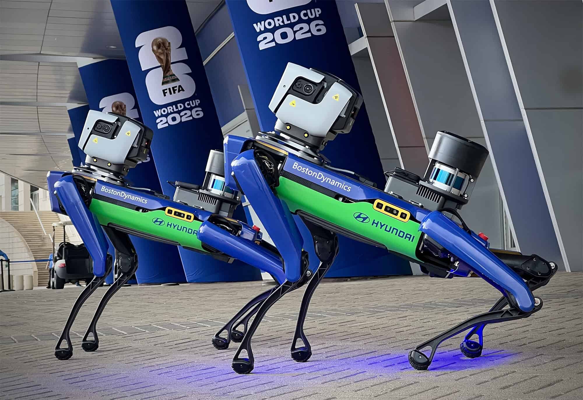 Cães robóticos da Hyundai ajudam na segurança da Copa do Mundo 2026