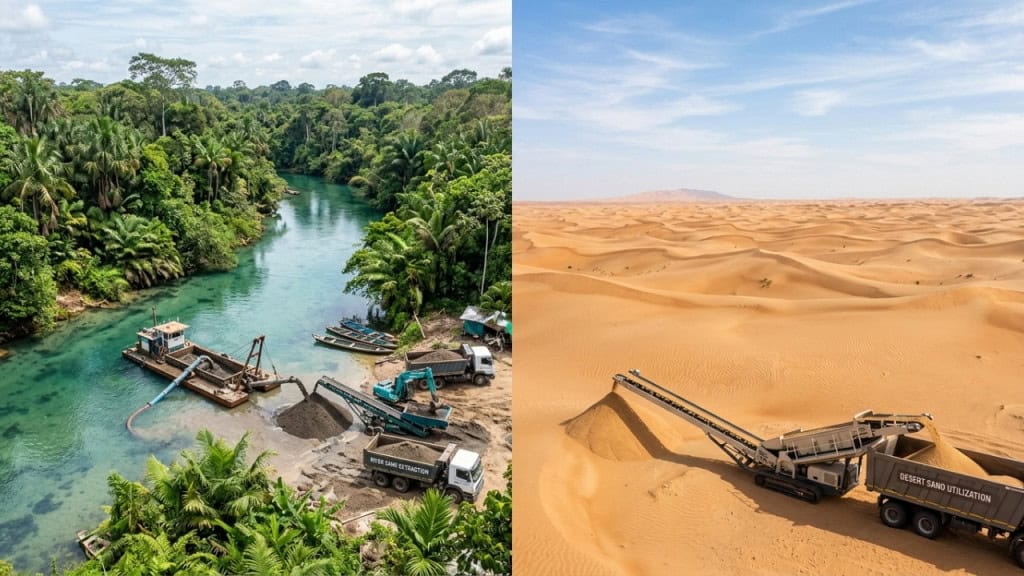 O plano genial para transformar areia do deserto em prédios