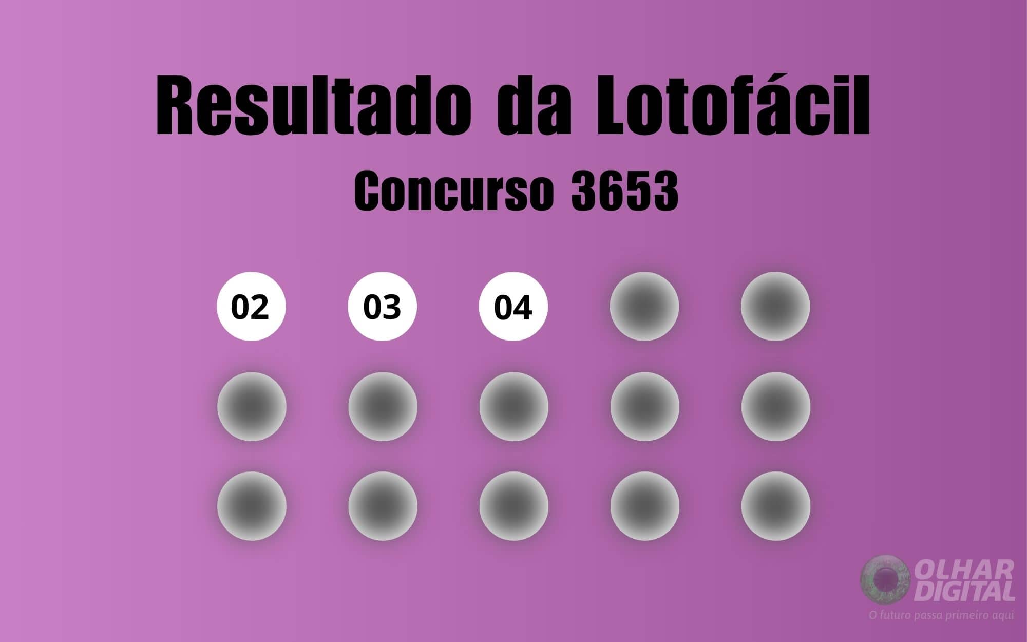Resultado da Lotofácil de hoje: veja números e ganhadores do concurso 3653 (sábado, 04/04)