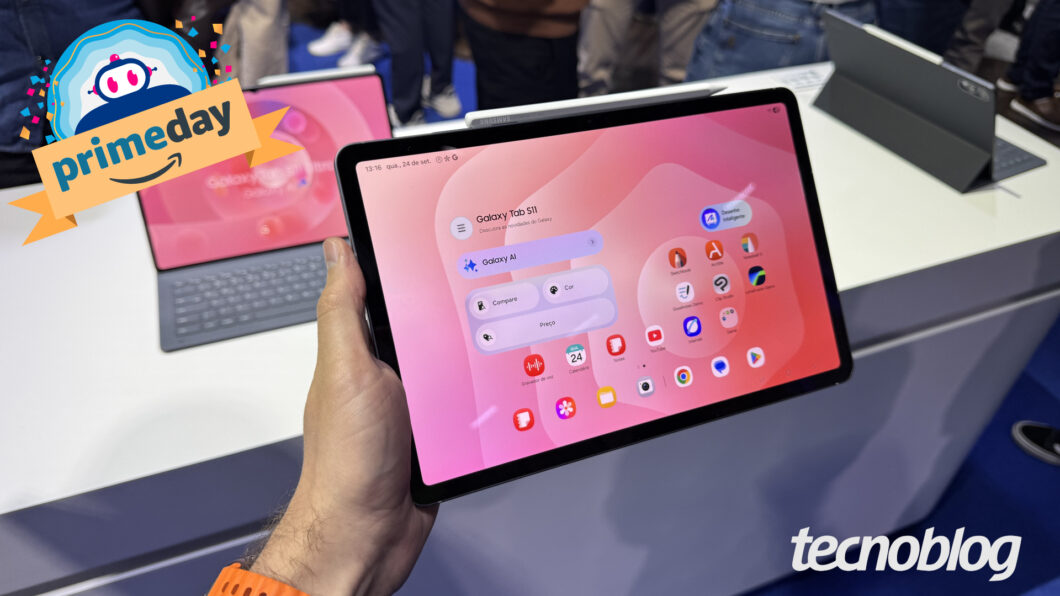 Prime Day 2026: Galaxy Tab S11 5G para tarefas em alto desempenho tem 30% OFF