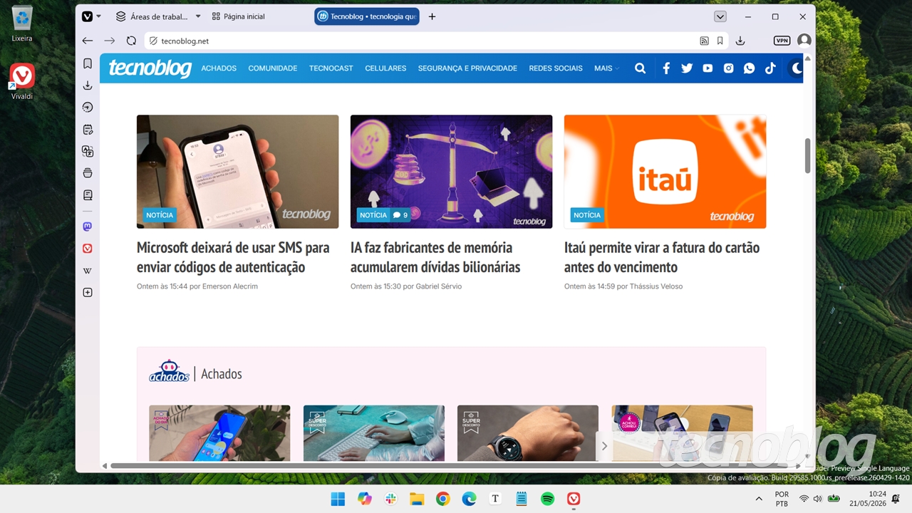 Vivaldi 8.0 chega com design “tudo em um” e proposta anti-IA