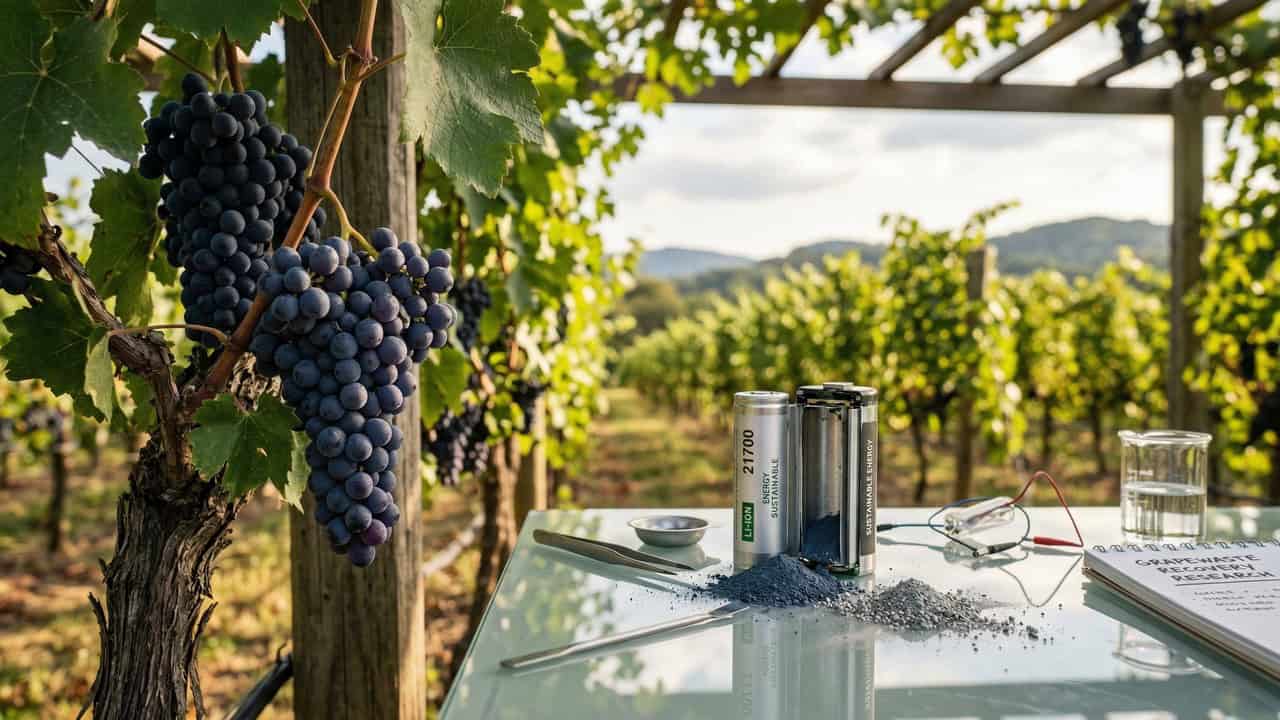 Foi descoberto um ácido presente nas uvas que pode ajudar a reciclar metais de baterias