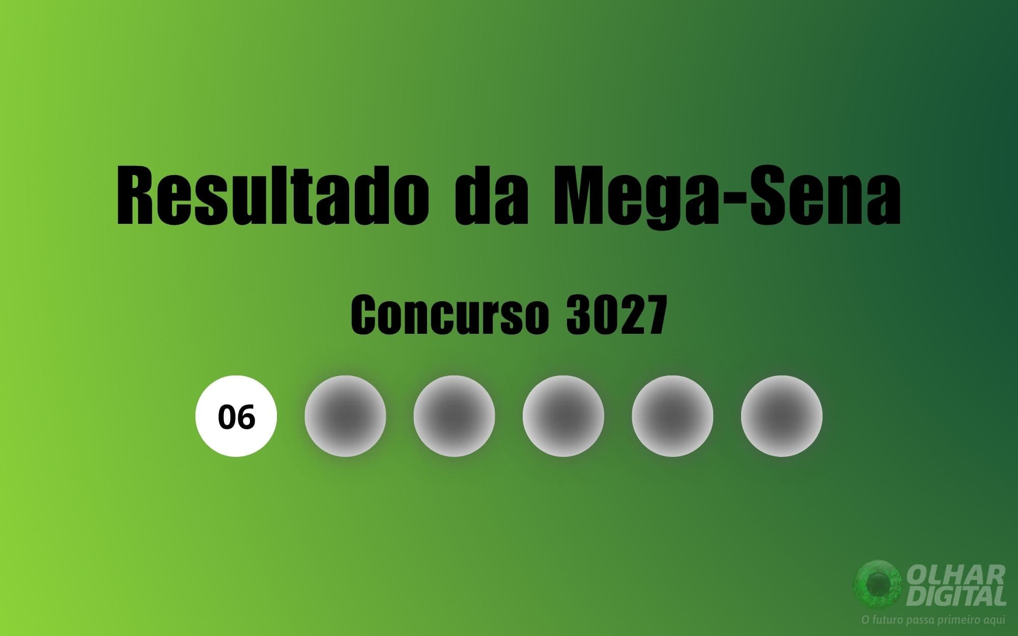 Resultado da Mega-Sena de hoje: veja números e ganhadores do concurso 3027 (sábado, 04/07)