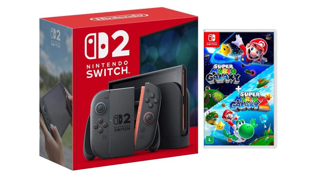 Oferta imperdível: Nintendo Switch 2 em pacote com dois jogos Super Mario