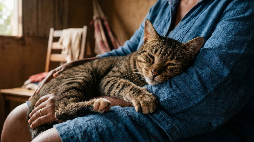 Por que os gatos amassam cobertores com as patas?