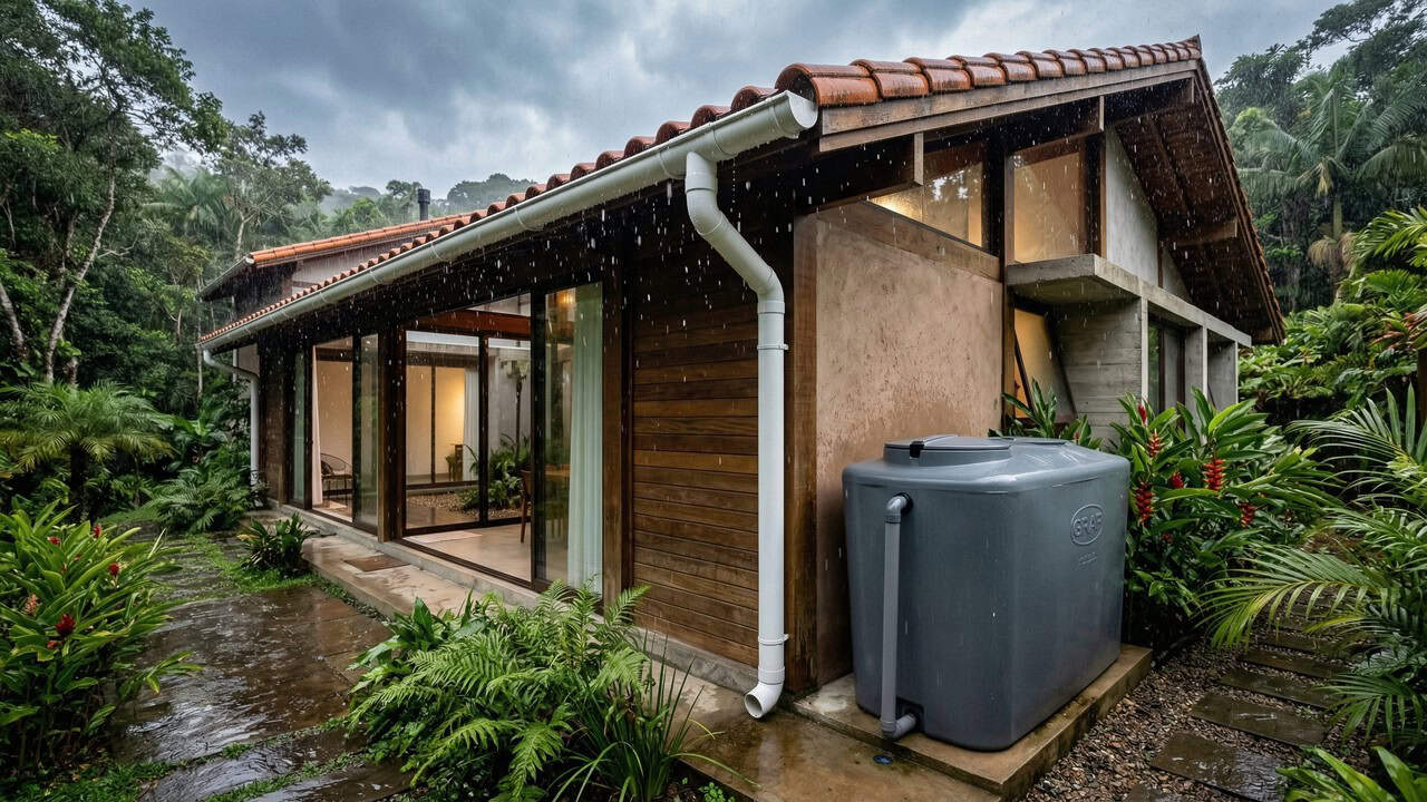 Água da chuva no telhado ajuda a baixar a conta sem complicação