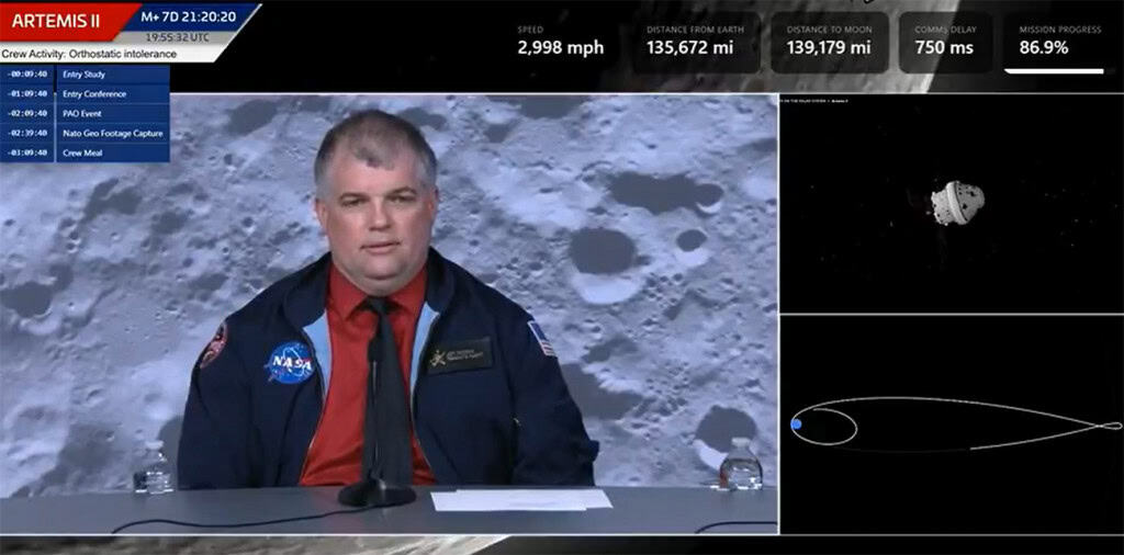 Diretor da NASA alerta sobre Artemis 2: se ângulo não for preciso “não teremos uma reentrada bem-sucedida”