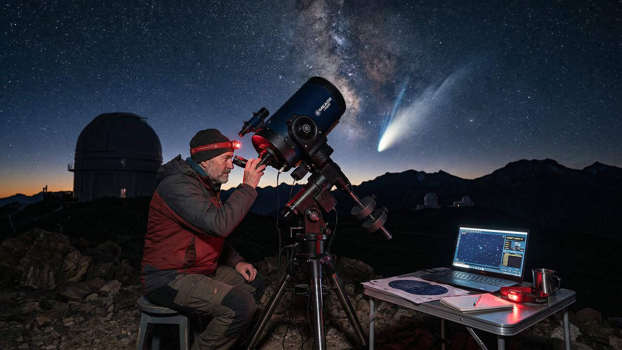 O que é um cometa e como ele é observado da Terra?