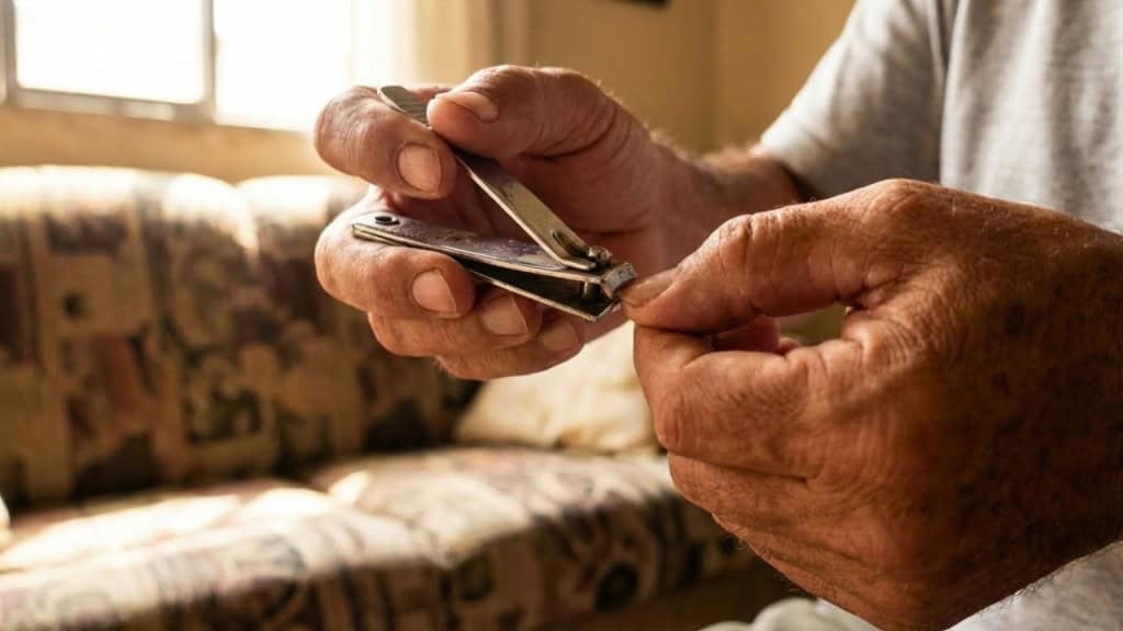 Para que serve o pequeno encaixe metálico no cortador de unhas ?