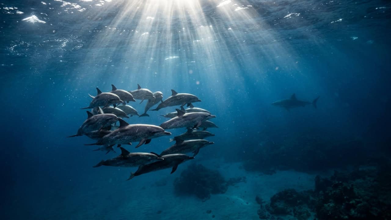 Por que tubarões raramente atacam golfinhos, mesmo dividindo o mesmo território