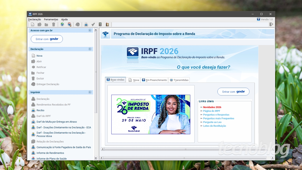 Receita Federal libera programas do Imposto de Renda 2026 (IRPF)