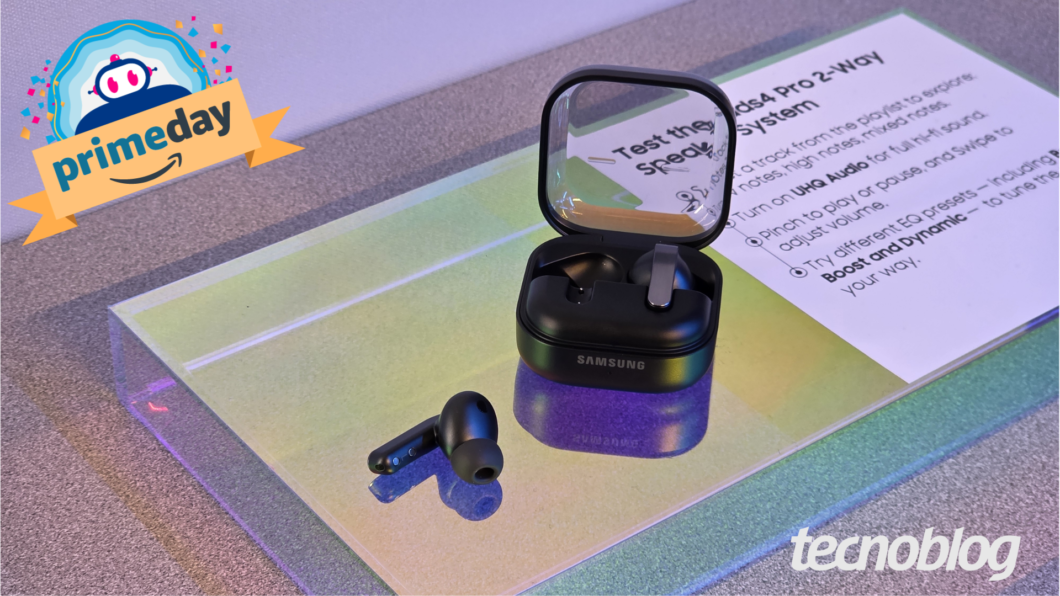 Prime Day 2026: Galaxy Buds 4 Pro atinge menor preço até hoje