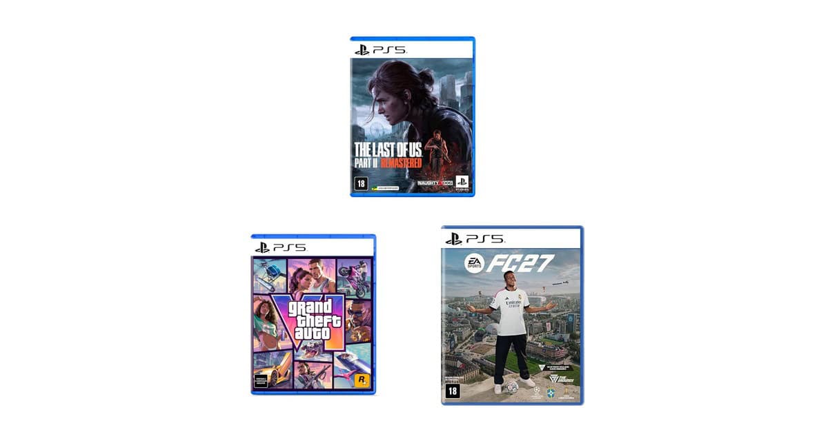 GTA VI, The Last of Us e mais: os jogos de PS5 que estão bombando nas ofertas da Amazon