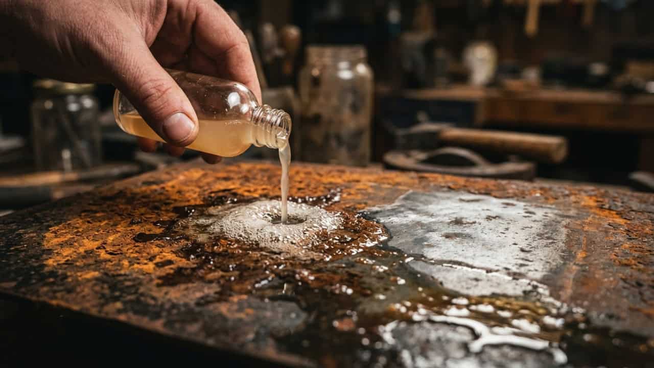 O líquido caseiro que dissolve a ferrugem do portão e da grade sem você precisar esfregar nada