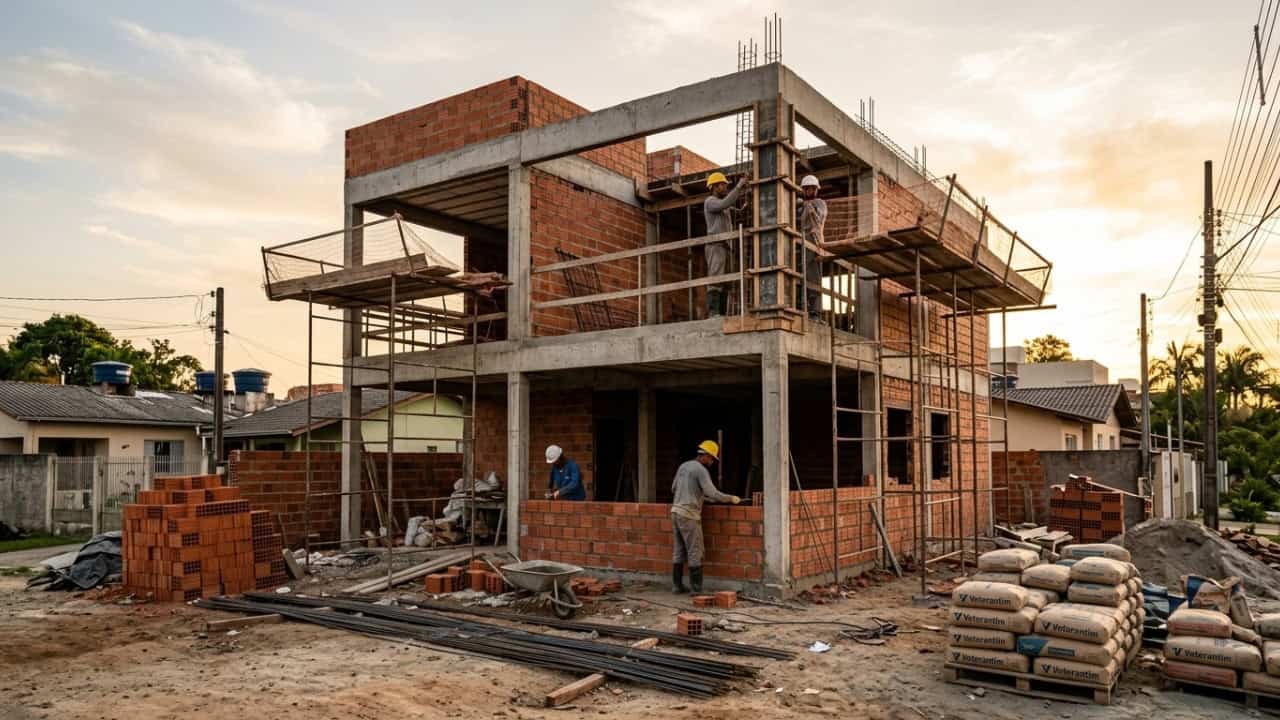 Quanto custa levantar uma casa de 4 quartos e 120 m² para uma família grande?