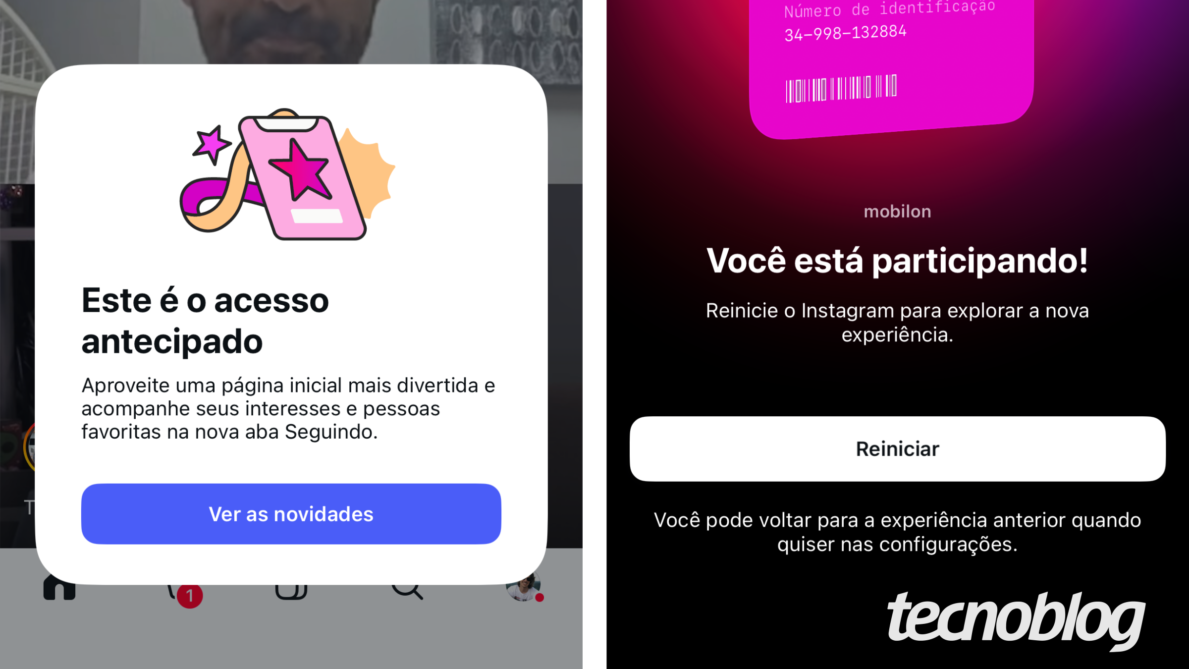 Virou TikTok? Instagram muda interface e coloca feed de reels na home