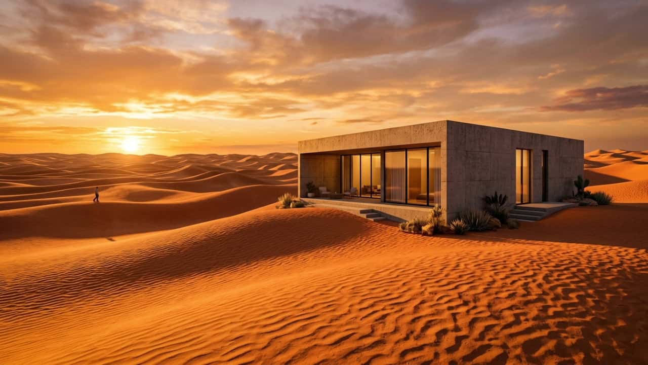 O plano genial para transformar areia do deserto em prédios