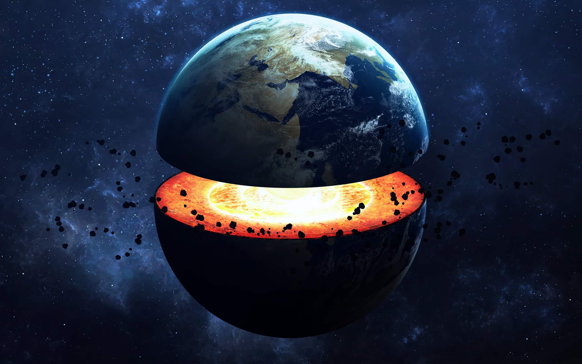 Seis estruturas misteriosas são identificadas no interior da Terra