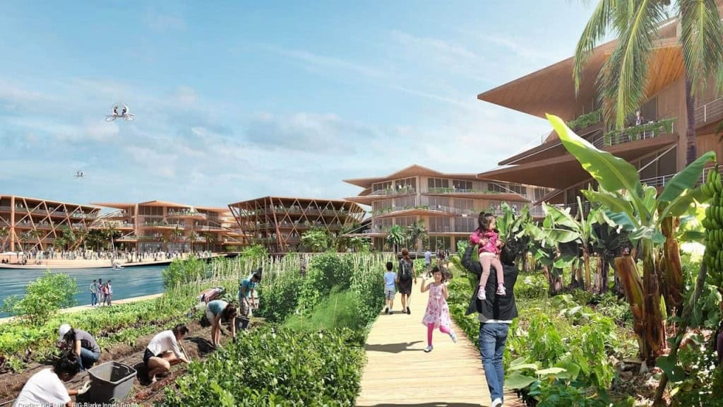 Imagine acordar em um bairro que flutua sobre a água