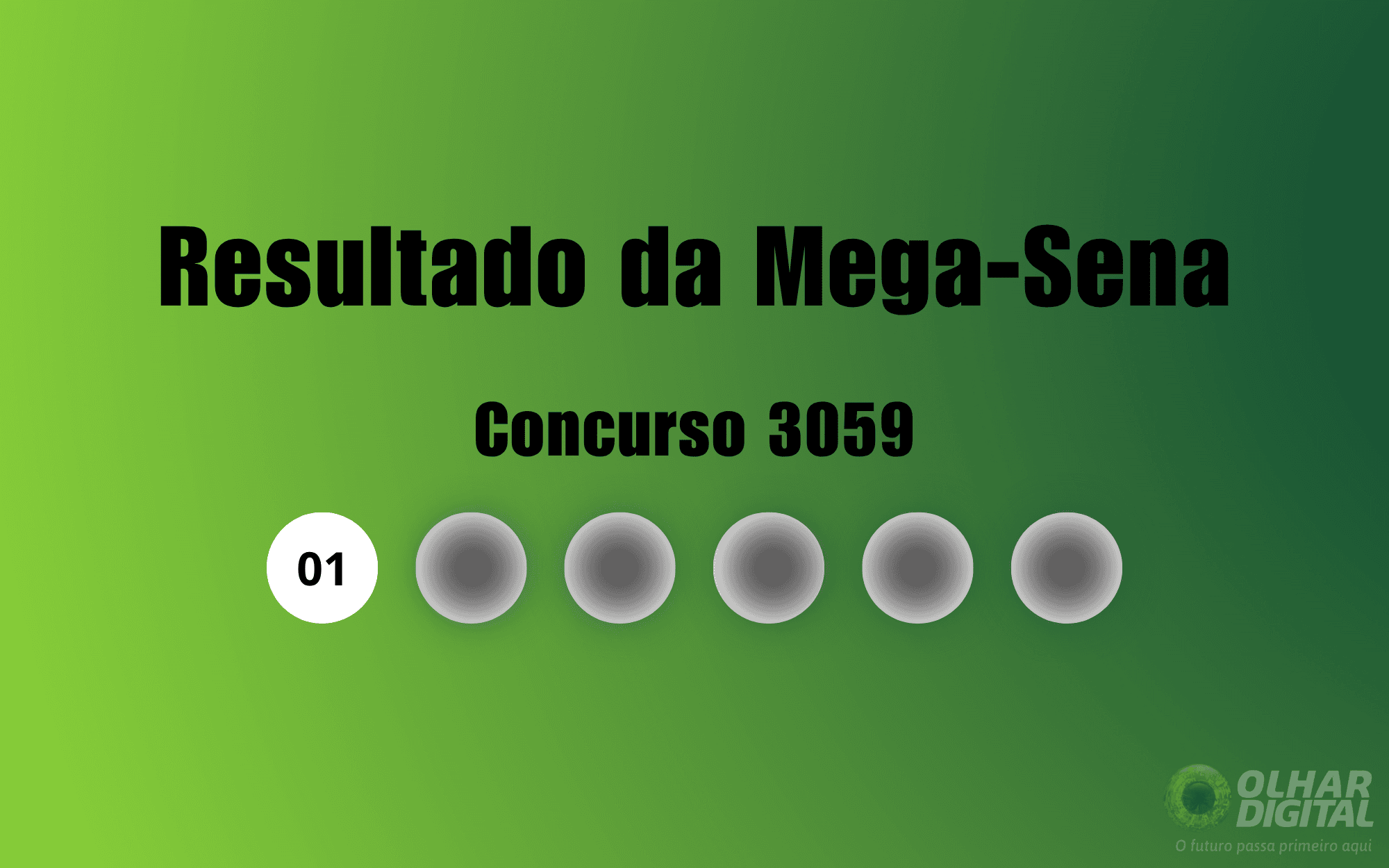 Resultado da Mega-Sena de hoje: veja números e ganhadores do concurso 3059 (quinta, 17/09)