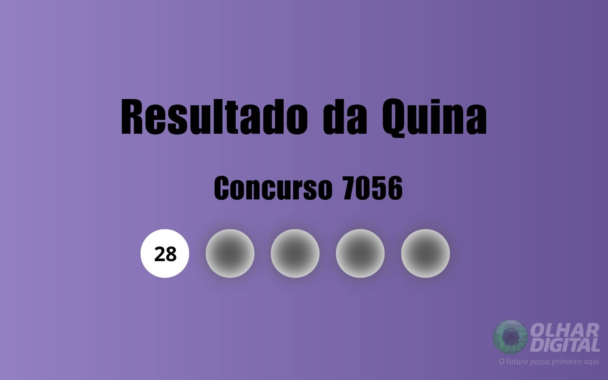 Resultado da Quina de hoje: veja números e ganhadores do concurso 7056 (sexta, 03/07)