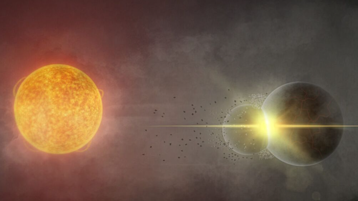 Astrônomos flagram colisão violenta "ao vivo" entre dois planetas